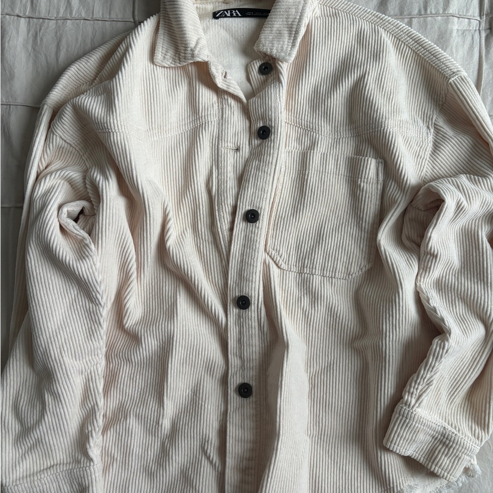Zara Cream Corduroy Shirt